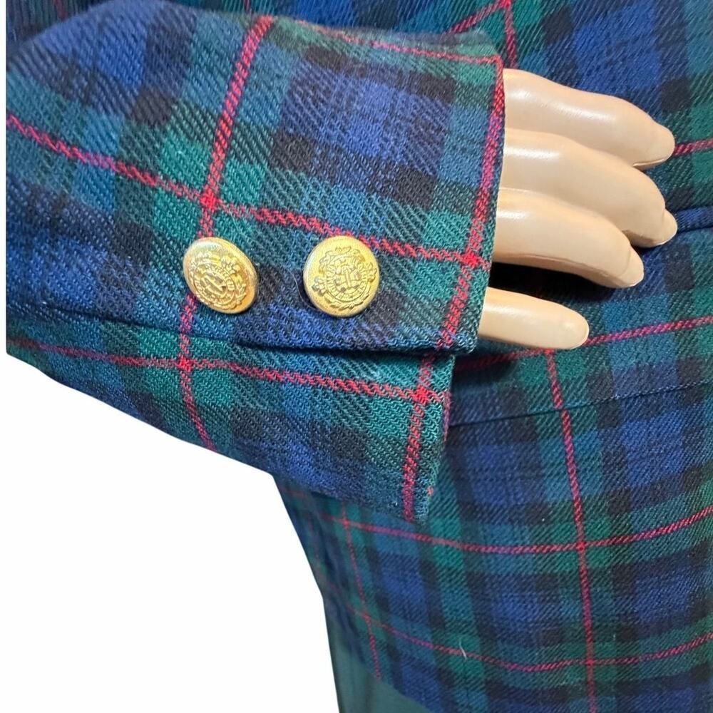 Vtg Pendleton Plus 16W Black Watch
Tartan Blazer 100% Wool Gold Button Academia - Picture 5 of 16